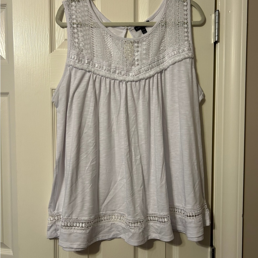 White Sleeveless Top